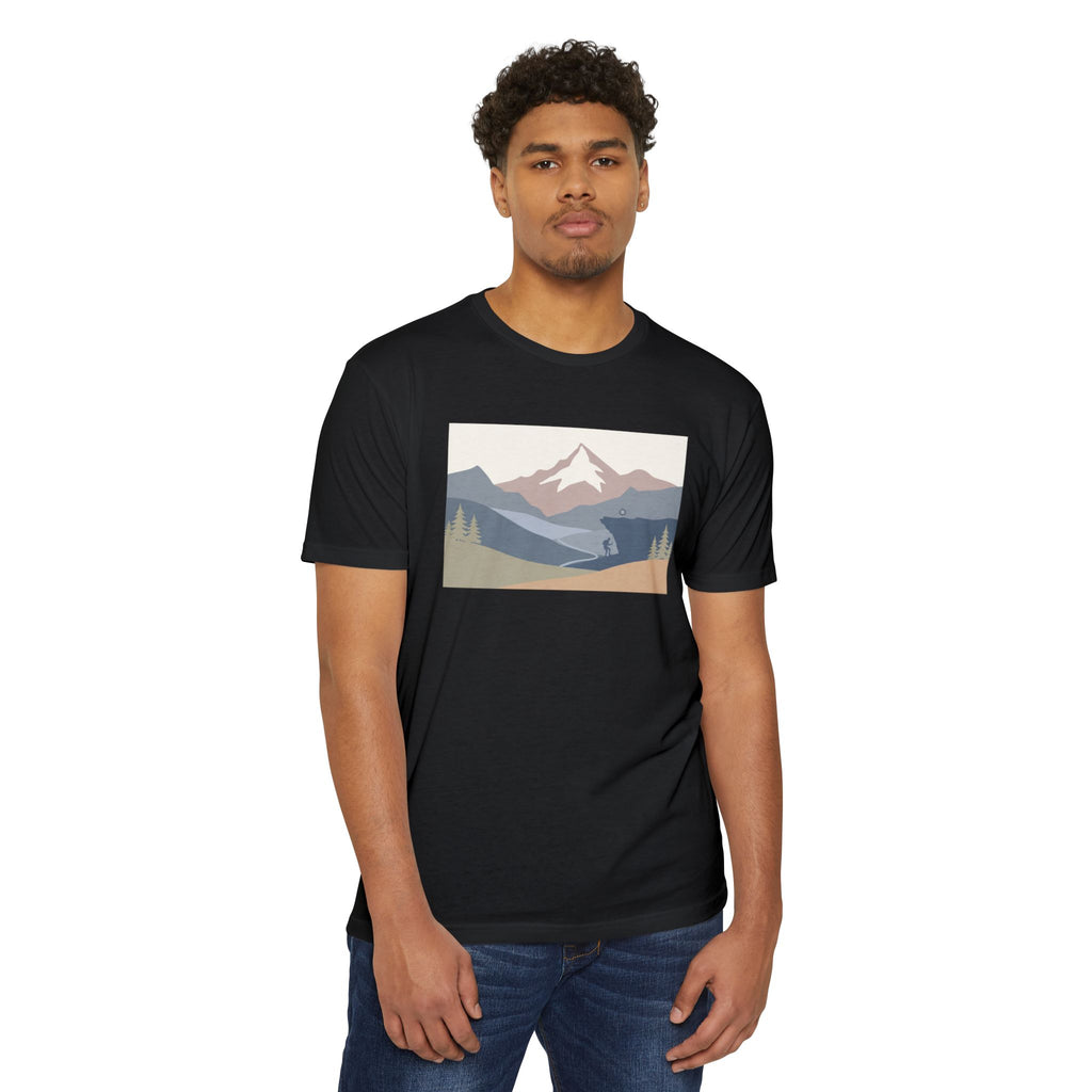 Mountain Landscape T-Shirt — Minimal Neutral Outdoor Scenic Tee