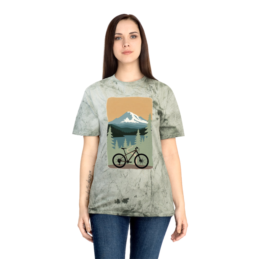 Tie-Dye Retro Mountain T-Shirt — Color Blast Outdoor Vibe